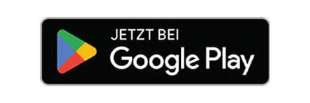 Logo mit dem Text &bdquo;Jetzt bei Google Play&ldquo; auf schwarzem Hintergrund und farbigen Play-Symbol.
